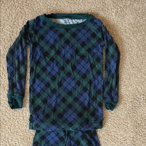 Little Sleepies 2 piece pajamas emerald plaid size 2T